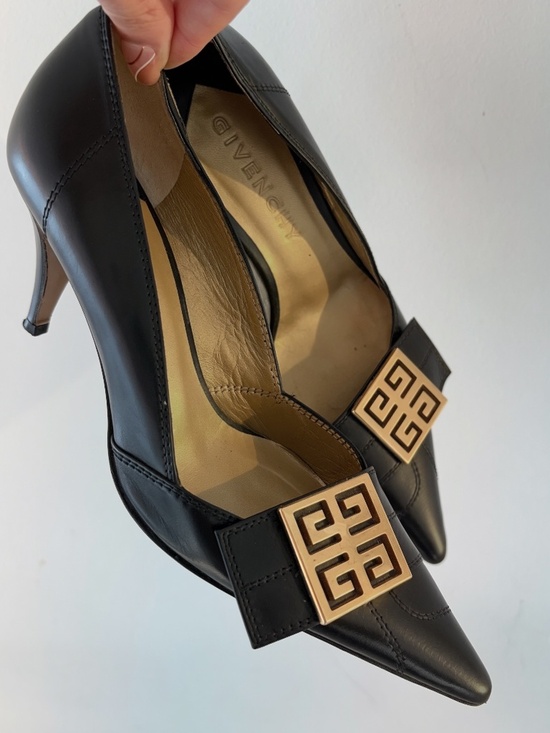 Givenchy Shoes - Vintage Givenchy 4G Logo Pointed Toe Kitten Heels EU 36.5